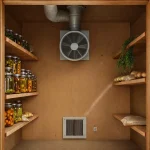 Фото по теме: Как сделать вентиляцию в кладовой комнате для хранения продуктов